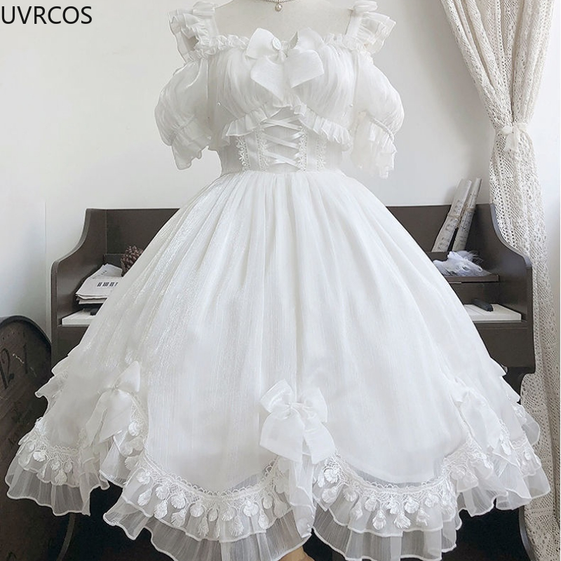 Victorian Women'S Formal Wear - 日本ビクトリア朝ゴシックロリータドレスの女性エレガントなバックレス妖精ドレスガーリーかわいい甘いコスプレミニvestidos