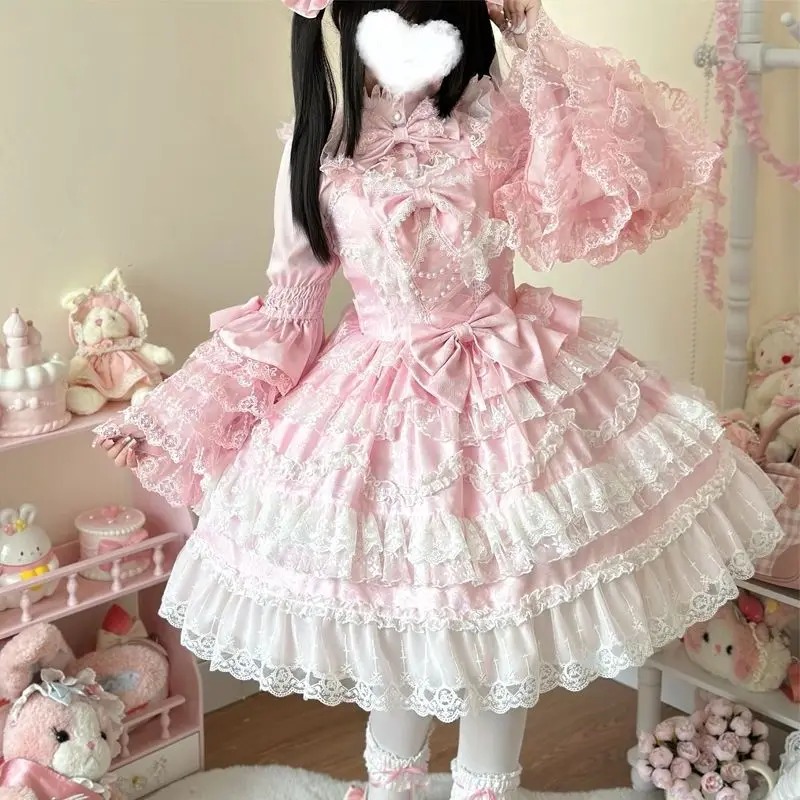 Victorian Women'S Formal Wear - 2025年ニュービクトリアスウィートロリータドレス レディース カワイイ キュート レース フリル