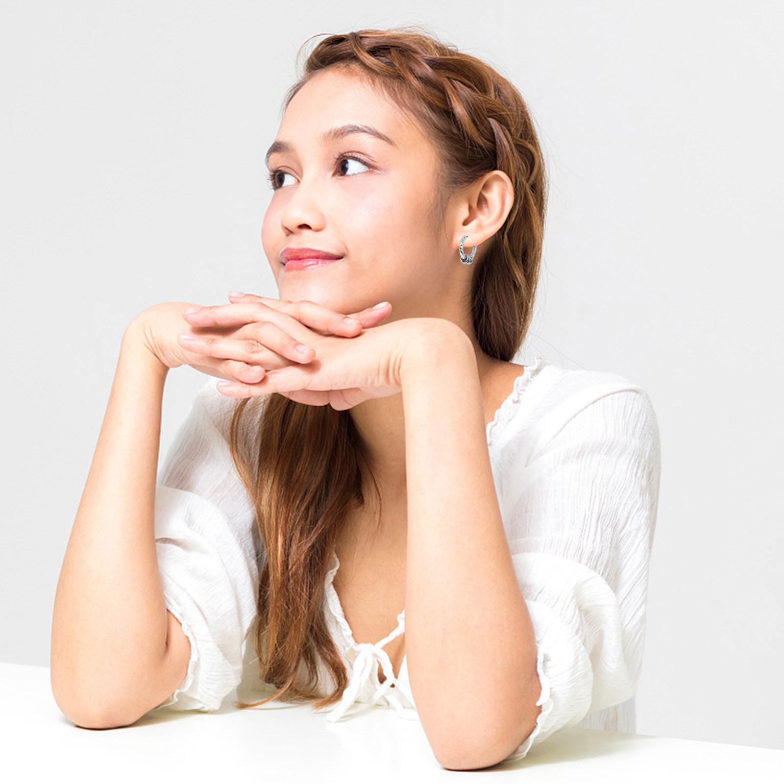 Women Formal Wear Ethnic - 厚みのあるフープイヤリング 女性男性用 エスニックファッションジュエリー 多用途 カジュアル パーティー