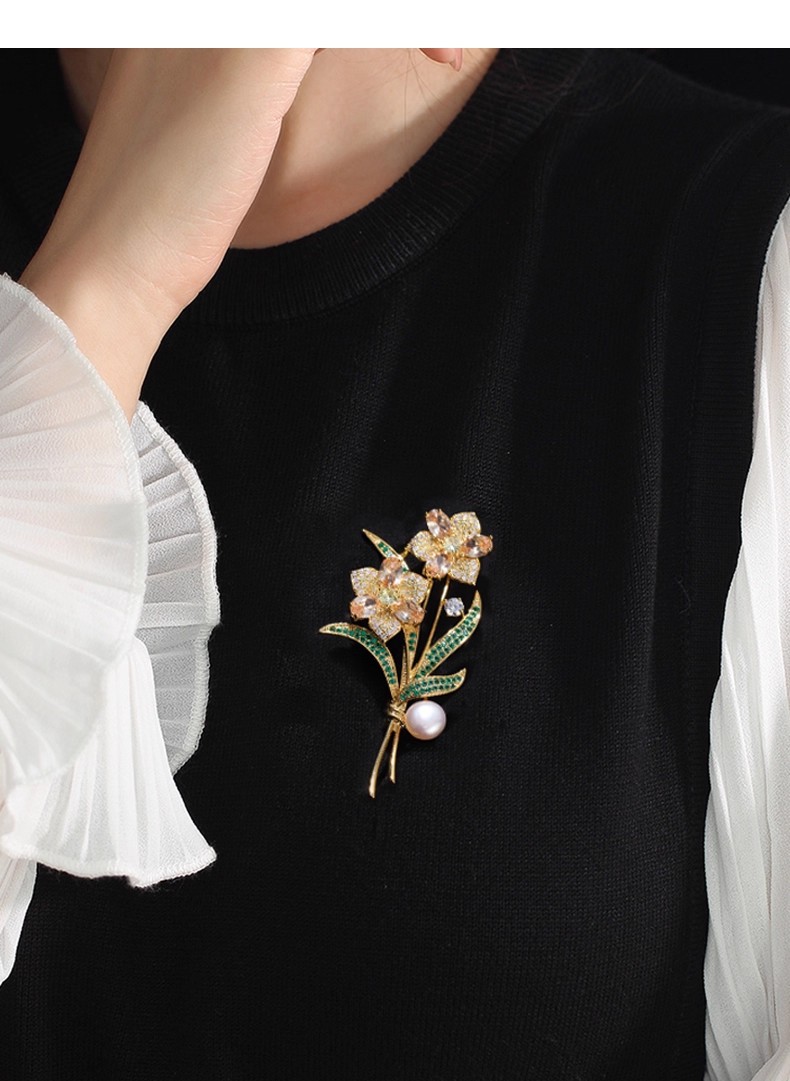 ブライダルブーケブローチ、ビクトリア朝のエレガンスクリスタル - Victorian Women'S Formal Wear のレビューと価格