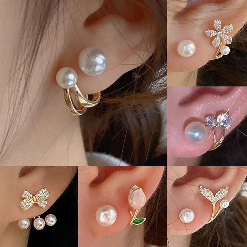 925シルバーニードル韓国ファッションパールスタッドピアス  - Pearl Earring Stud のレビューと価格