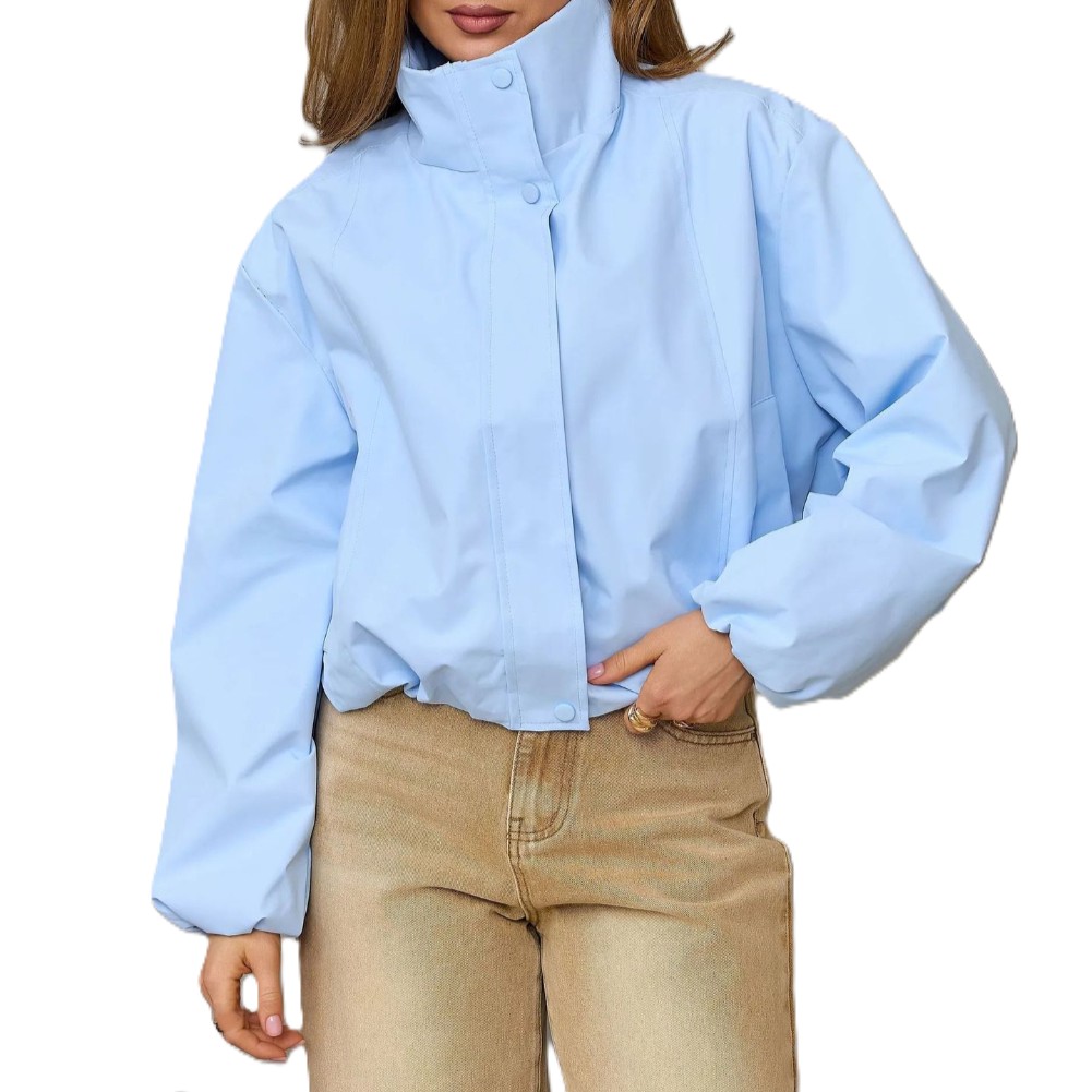 レディースカジュアルスタンドカラージャケット、ドロップショル - Formal Winter Wear Women Jacket のレビューと価格
