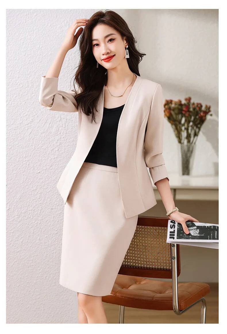 スカートとジャケット付きのフォーマルな女性用ビジネススーツ  - Formal Winter Wear Women Jacket のレビューと価格