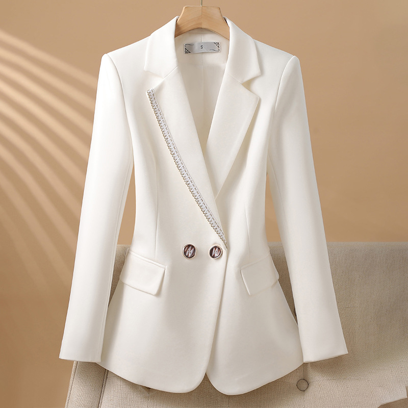 ファッション女性ブレザー長袖春秋レディーススリムフォーマルス - Formal Winter Wear Women Jacket のレビューと価格